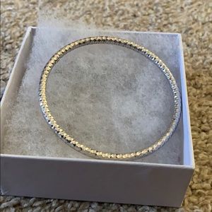 Sterling Silver Hammered Bangle